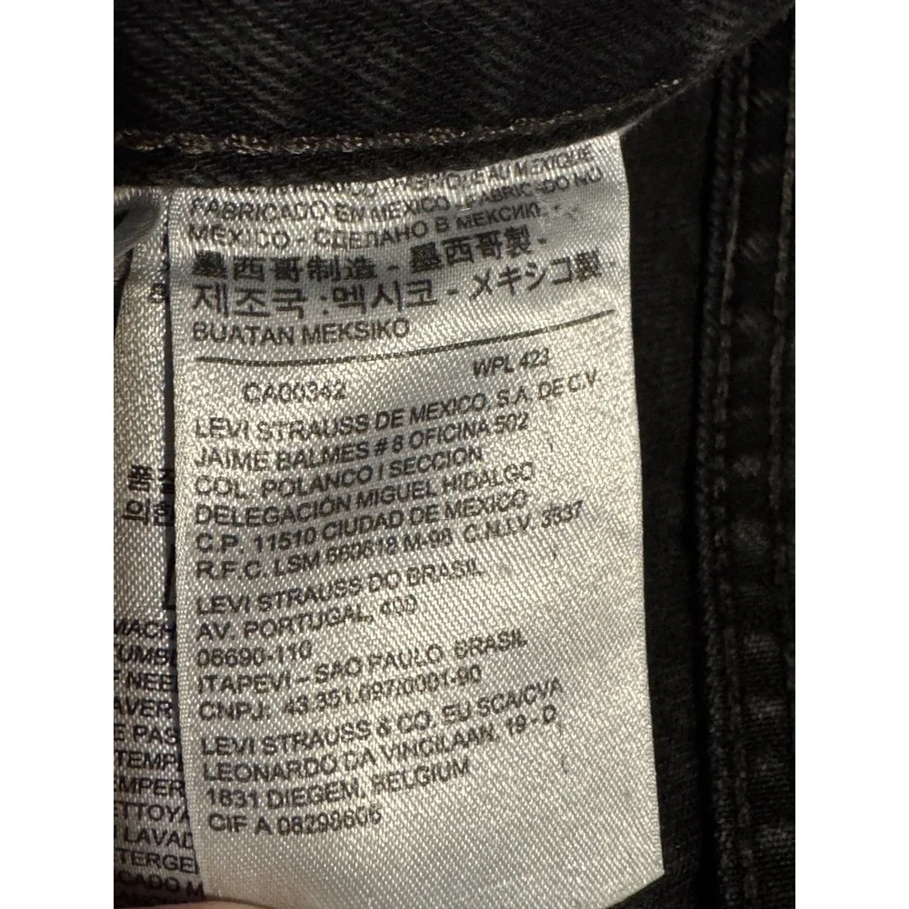 Levi's 501 Original Fit Button Fly Jeans 32x32 Black Straight Leg - Picture 7 of 8